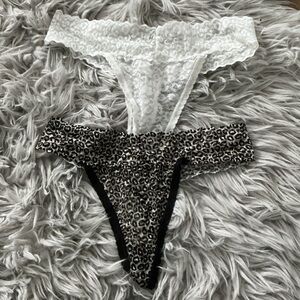 Leopard and Lace Thong Set